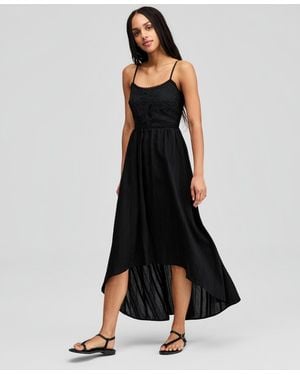 And Now This Empire-waist High-low Dress - Black