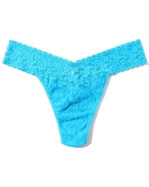 Hanky Panky Signature Lace Original Rise Thong - Blue