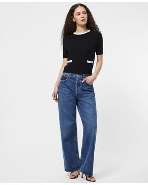French Connection Babysoft Short-sleeve Top - Blue