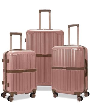 Stella Blanc Dakota 3-pc. Hardside Expandable Spinner luggage Set - Pink