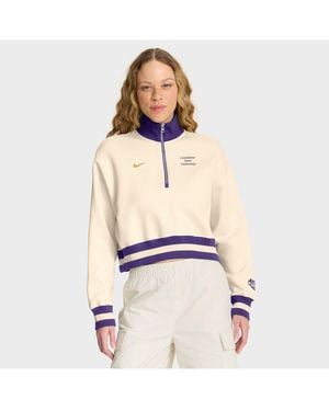 Nike Lsu Tigers Legacy Half-zip Sweatshirt - White