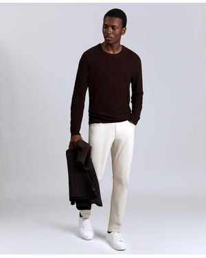 Kenneth Cole Popcorn Crewneck Sweater - Brown