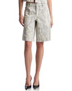 Avec Les Filles Long Board Shorts - Natural