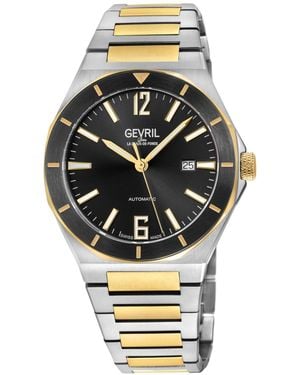 Gevril Swiss Automatic High Line Two-tone Stainless Steel Bracelet Watch - Metallic