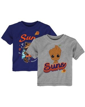 Outerstuff Toddler 2-piece Heather Gray Phoenix Suns Guardians Of The Galaxy T-shirt Set - Blue