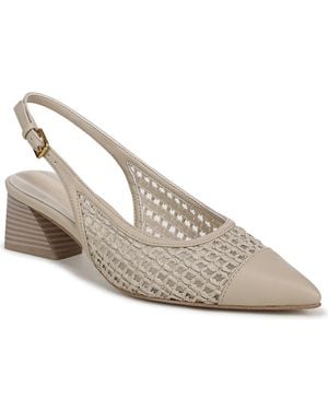 Franco Sarto Racer Pointed Toe Slingback Shoes - White