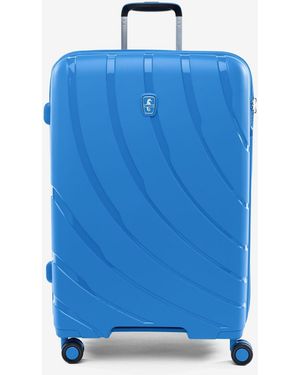 Atlantic Convertible Medium To Large Checked Expandable Hardside Spinner - Blue