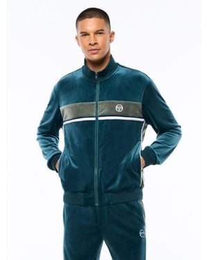 Sergio Tacchini Forato Velour Track Jacket - Blue