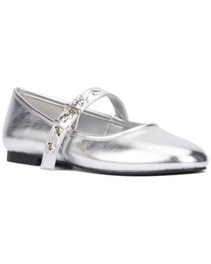 Olivia Miller Element Mary Jane Flat - White