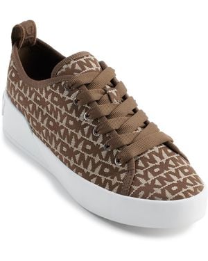 DKNY Mar Lace Up Sneakers - Brown