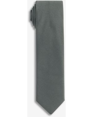 BOSS Hugo By Neat Skinny Silk Blend Tie - Gray