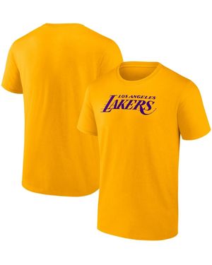 LOGO ATHLETIC Los Angeles Lakers Wordmark T-shirt - Yellow