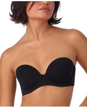 On Gossamer Underwire Strapless Plunging Sleek Micro Bra - Black