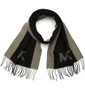 Michael Kors Side Stripe Yarn Dye Scarf - Black