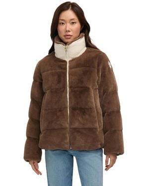 Pajar Vanita Boxy Reversible Midweight Puffer Jacket - Brown