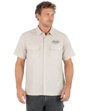 Hurley Diesel Short-sleeve Button Down Shirt - White