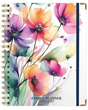 Gnuadz Family Planner Organizer Weekly Monthly Calendar Meal Planning Budgeting Habit Hardcover Schedule Parents Caregivers 2026 - Pink