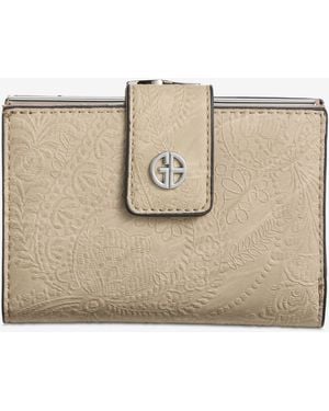 Giani Bernini Framed Indexer Leather Wallet - Natural
