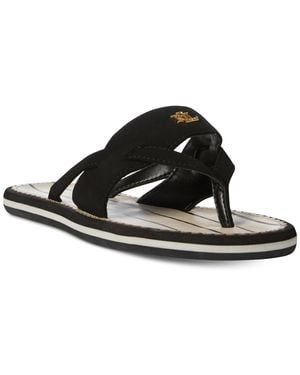 Ralph Lauren Rosalind Thong Sandals - Black