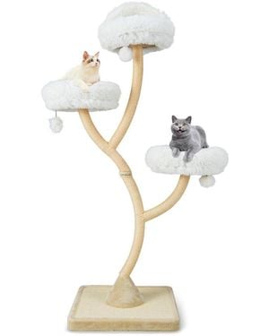 SUGIFT 70 Inch Tall Cat Tree 4-layer Cat Tower - Metallic