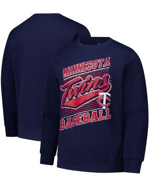 Stitches Minnesota Twins Lightweight Crew Sweatshirt - Blue