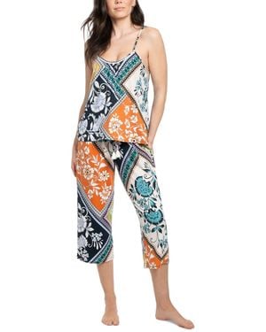 Linea Donatella Delice Cropped Pajama Set - Blue