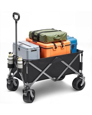 SUGIFT Heavy-duty 600 Lbs Folding Collapsible Wagon Cart - Black