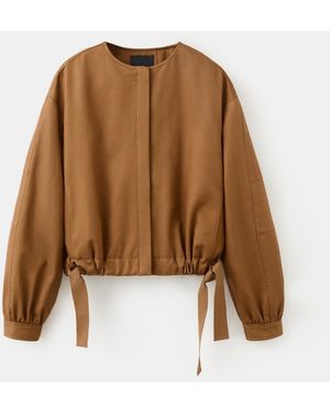 Mango Elastic Bands Lyocell Jacket - Brown