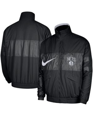 Nike Brooklyn Nets Courtside Versus Capsule Full-zip Jacket - Black