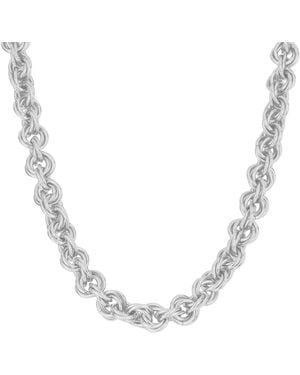 And Now This Circle Link Chain Necklace - Metallic