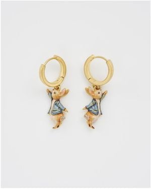 Fable England Peter Rabbit huggie Earrings - White
