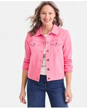 Style & Co. Classic Denim Jacket - Red