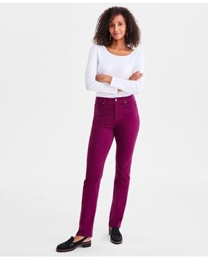 Style & Co. Petite High Rise Natural Straight-leg Jeans - Brown