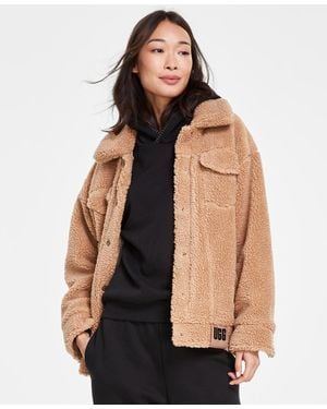 UGG Frankie Sherpa Fleece Trucker Jacket - Natural