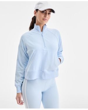 ID Ideology Neppy Fleece Quarter-zip Sweatshirt - White