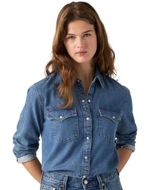 Levi's Evans Relaxed Western Long-sleeve Denim Shirt - Blue