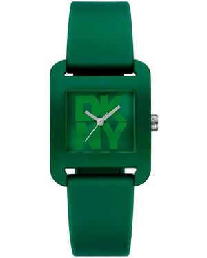 DKNY City Sport Silicone Strap Watch - Green