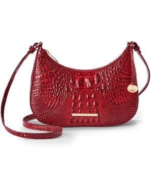 Brahmin Small Stephie Melbourne Small Leather Crossbody Handbag - Red
