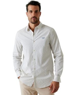 Guess Regular-fit Jacquard Stripe Shirt - Gray