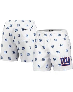 Pro Standard New York Giants Allover Print Mini Logo Shorts - Blue