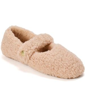 Dearfoams Maryanne Luxe Teddy Maryjane Slipper - Natural
