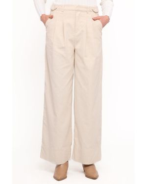 Petal & Pup Faelan Wide Leg Cord Pants - Natural