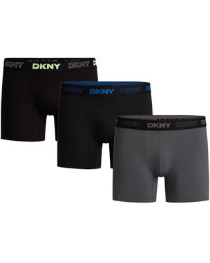 DKNY Flex Microfiber Boxer Briefs - Black