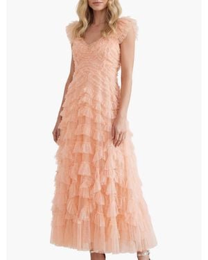 Needle & Thread Lola Backless Ballerina Dress - Pink