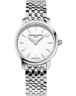 Frederique Constant Swiss Slimline Mini Stainless Steel Bracelet Watch 25mm - Metallic
