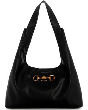Guess Sunset Large Hobo Handbag - Black