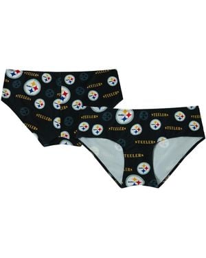 Concepts Sport Pittsburgh Steelers Mosaic Allover Print Knit Panty - Black