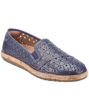 Earth Tomlyn Leather Slip-on Flats - Blue
