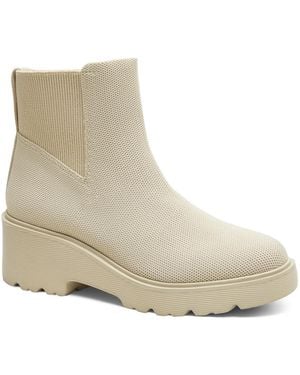 VIVAIA Everly Round-toe Chunky-platform Slip-on Boots - Natural