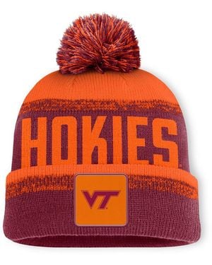 Fanatics Maroon/orange Virginia Tech Hokies Thrive Cuffed Knit